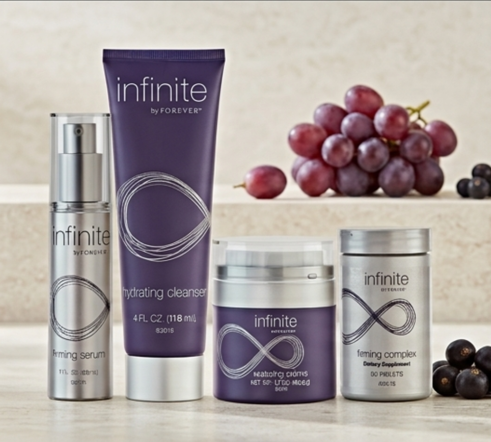 Infinite by Forever Advanced Skincare System full kit packaging
