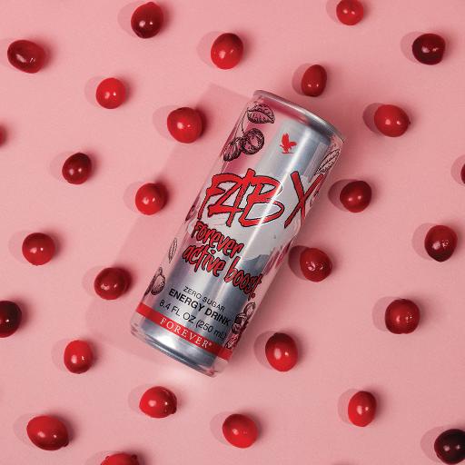 FAB X Forever Active Boost™ – Sugar-Free Natural Energy Drink (8.4 fl. oz.) 12 Cans