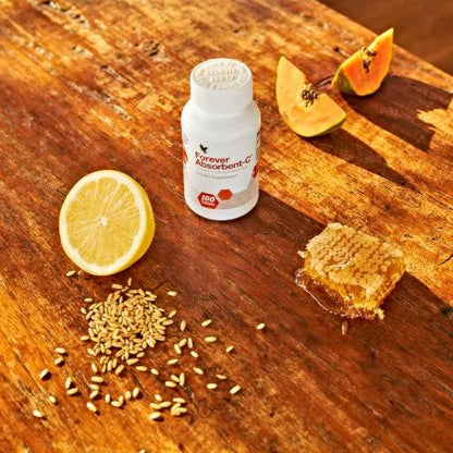 Forever Absorbent-C Vitamin C Supplement with Honey and Oat Bran