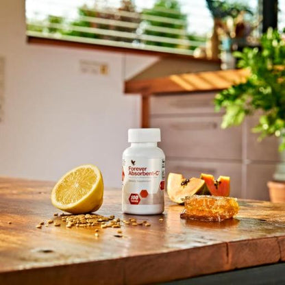 Forever Absorbent-C Vitamin C Supplement with Honey and Oat Bran