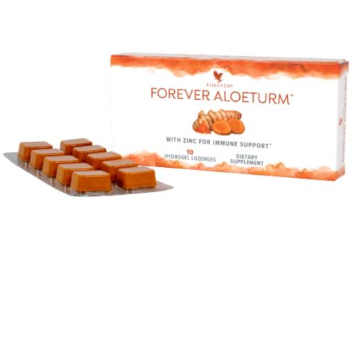 Forever AloeTurm Immune Support Hydrogel Lozenges with Turmeric and Mint