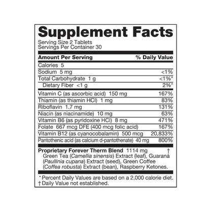 Forever Therm Metabolism Support Supplement - 60 Tablets