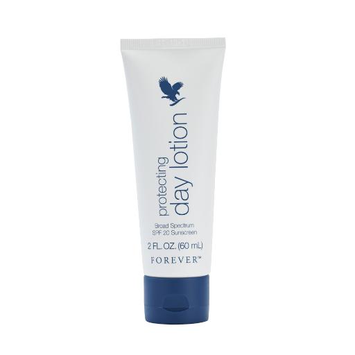 Protecting Day Lotion SPF 20 bottle in clean white and gold "D Grace" style branding.