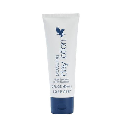 Protecting Day Lotion SPF 20 bottle in clean white and gold "D Grace" style branding.