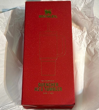 Stanley Quencher H2.0 FlowState Tumbler – 40 oz Scarlet Tinsel Limited Edition | New in Box
