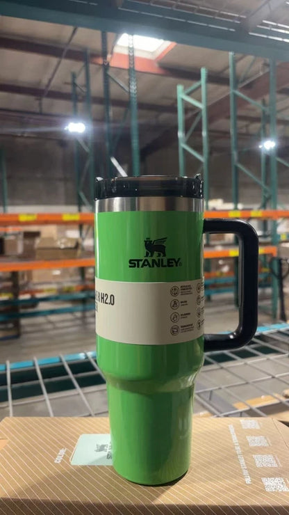 Stanley The Quencher H2.0 FlowState Tumbler 40oz Fluorescent Green – Vacuum Insulated