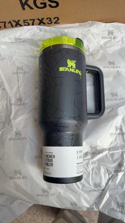 Stanley Halloween Web Glow H2.0 FlowState 40oz Tumbler – Limited Edition – New – Fast Shipping