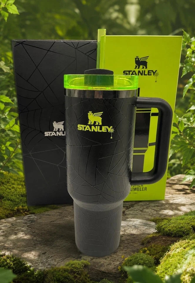 Stanley Halloween Web Glow H2.0 FlowState 40oz Tumbler – Limited Edition – New – Fast Shipping